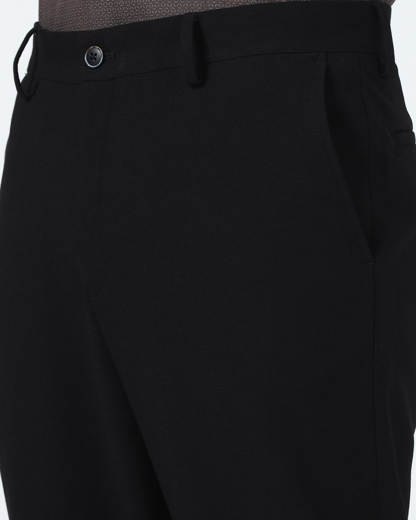 Black Textured Trouser - Palmer