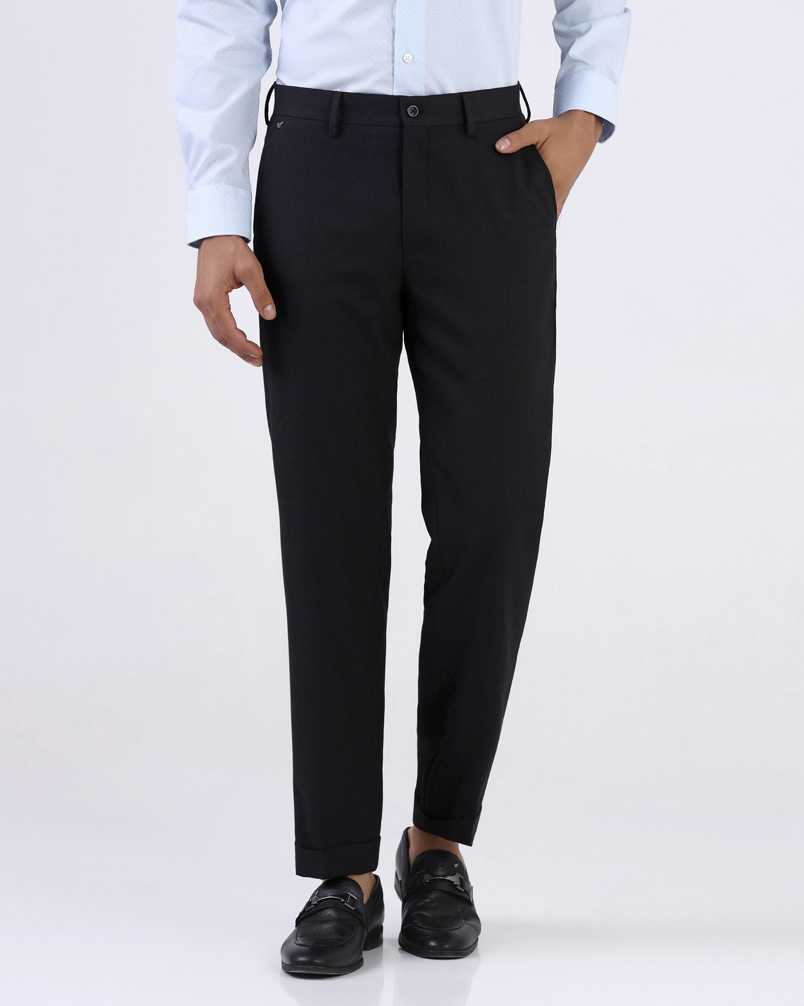 Black Textured Trouser - Pecado