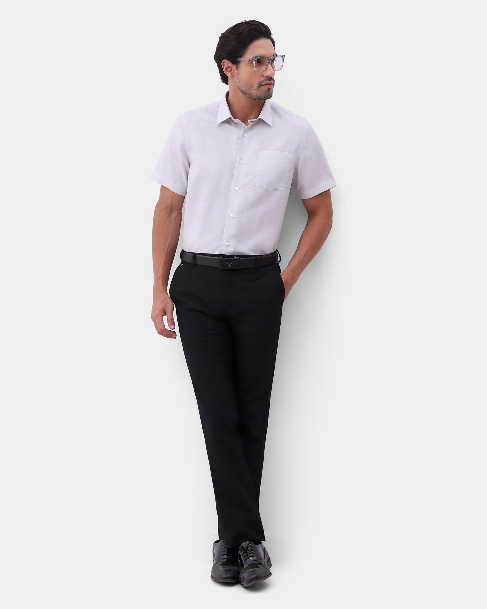Black Textured Trouser - Taeh