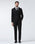 Black Three Piece Solid Suit - Erron