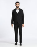 Black Three Piece Solid Suit - Kelm
