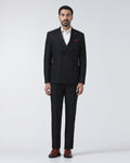 Black Two Piece Check Suit - Delton