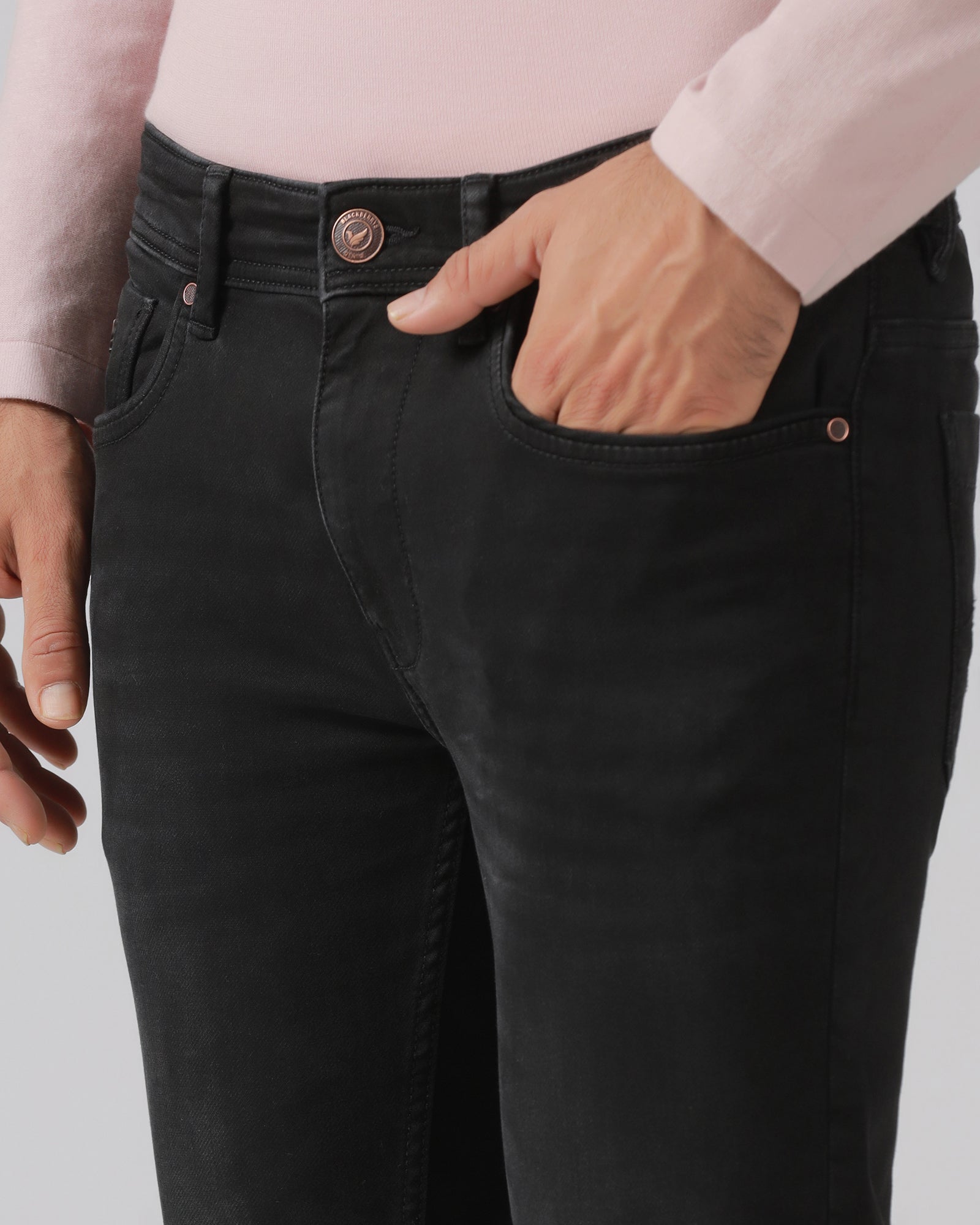 Black Ultrasoft Skinny Cropped Jeans - Alfons