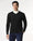 Black V-Neck Solid Sweater - Kenny