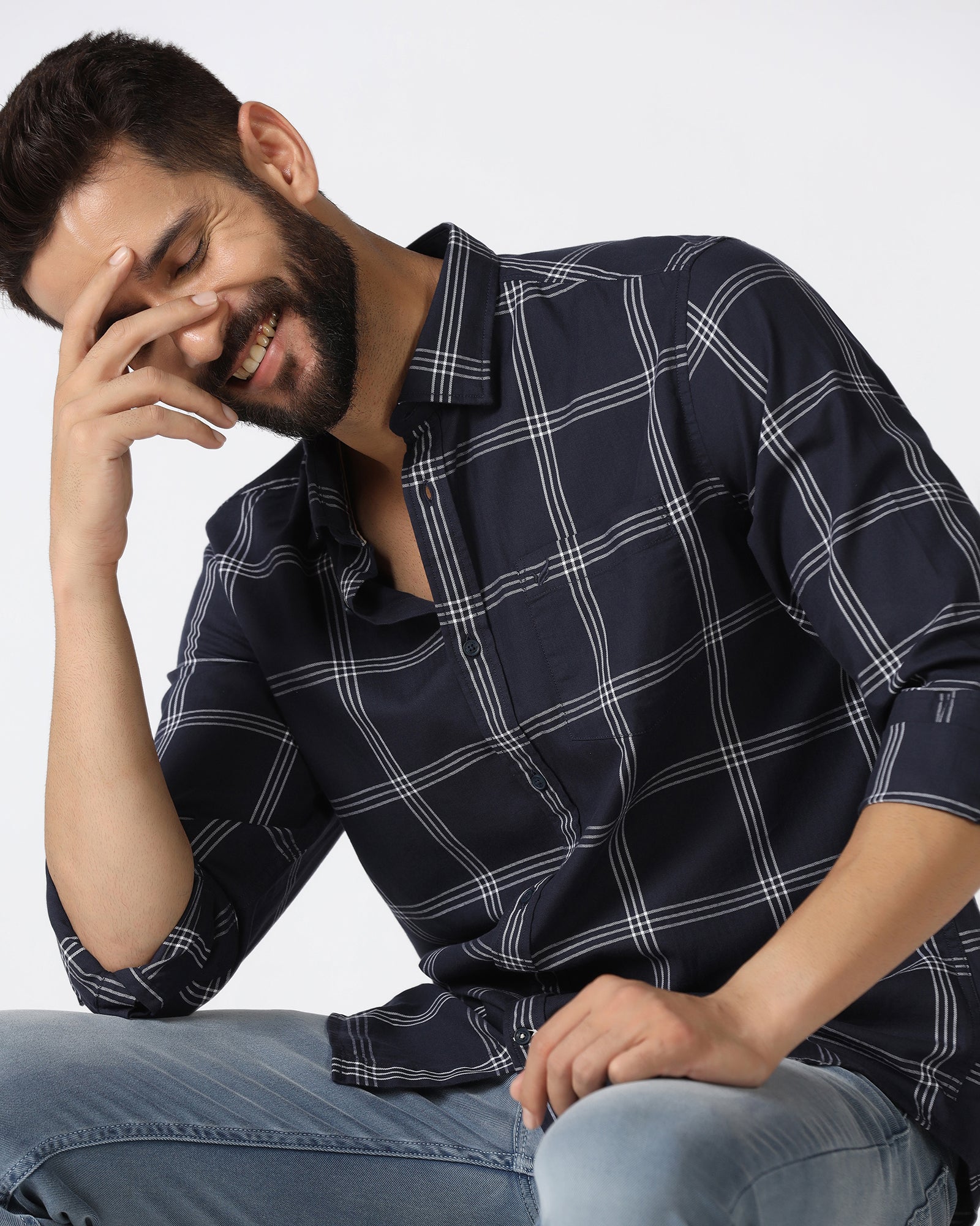 Blue Check Shirt - Artem