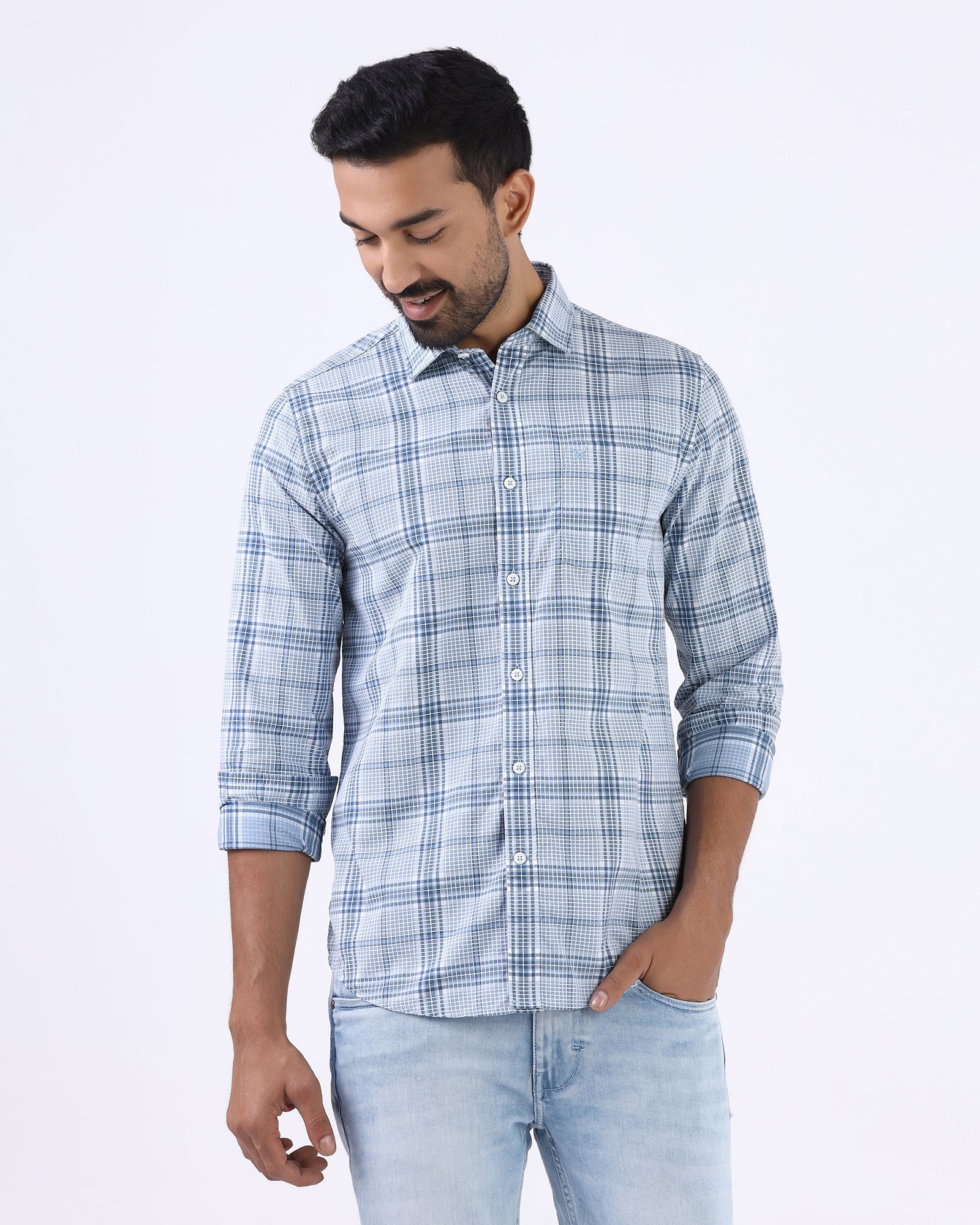 Blue Check Shirt - Farlen