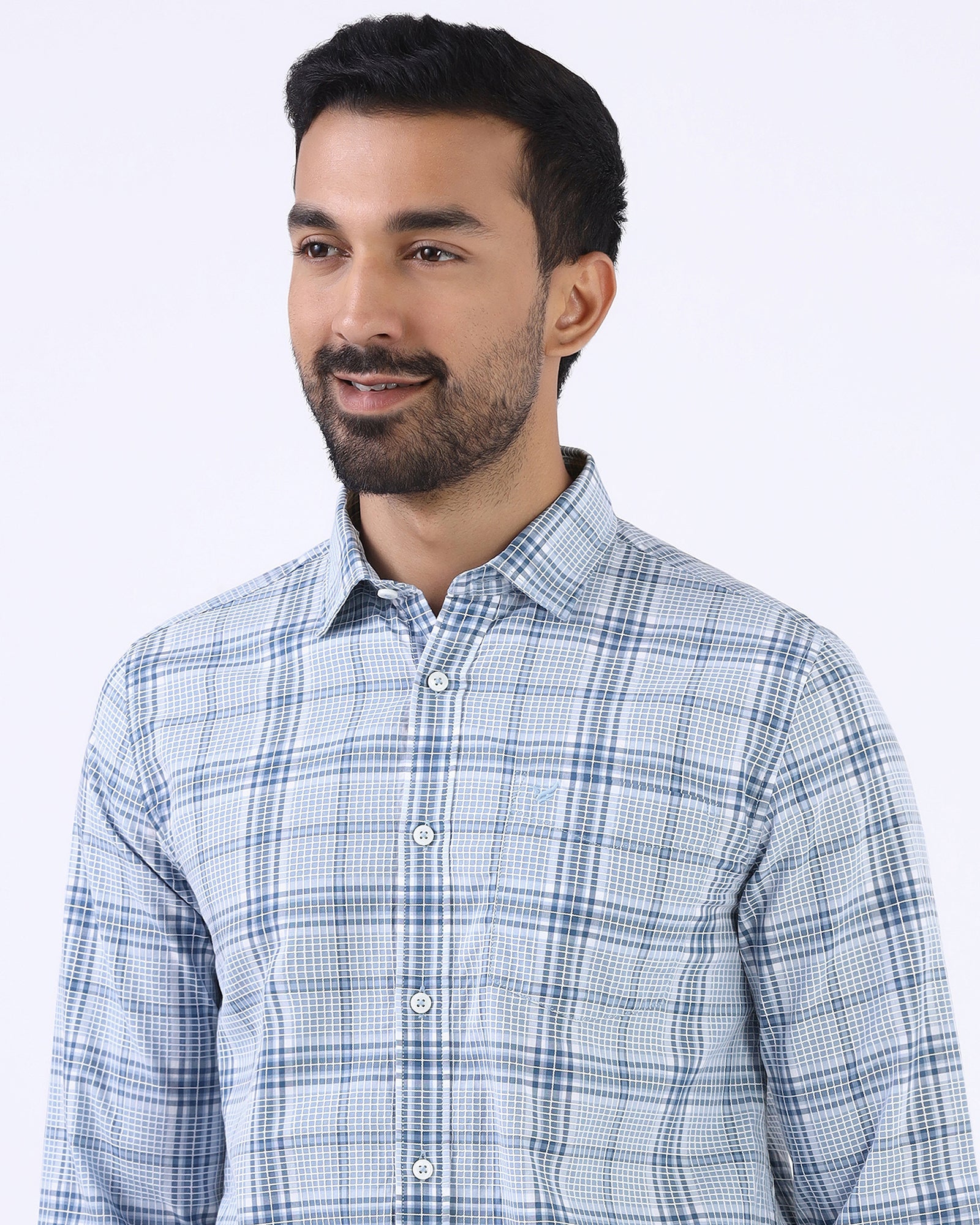 Blue Check Shirt - Farlen