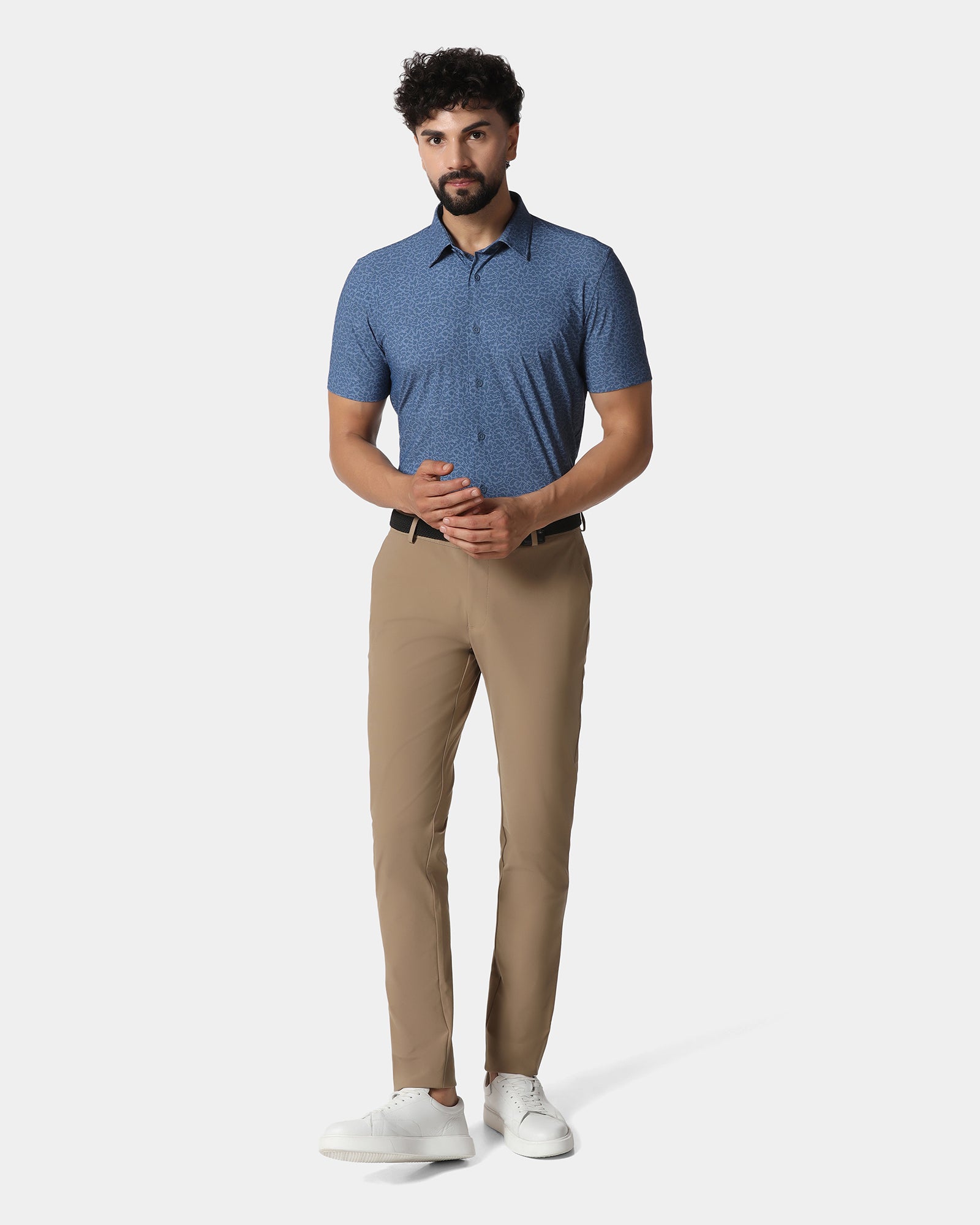 Blue Half Sleeve Techpro Printed Shirt - Ramtilhs