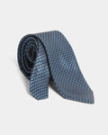 Blue Silk Jacquard Tie - Barclay