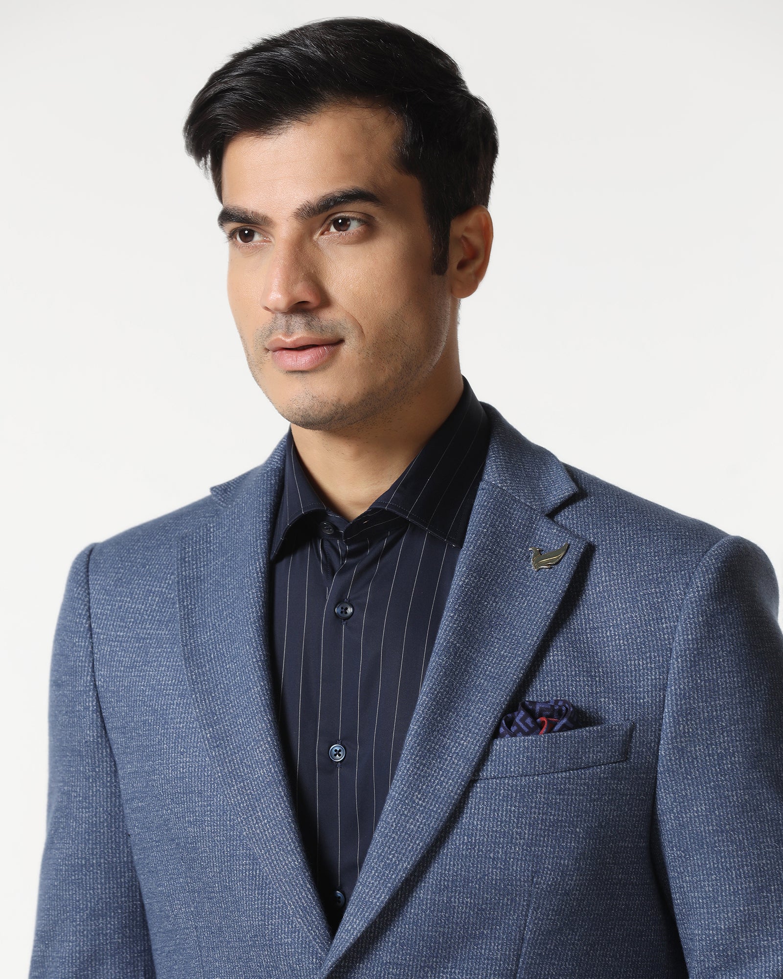 Blue Luxe Textured Blazer - Baleno