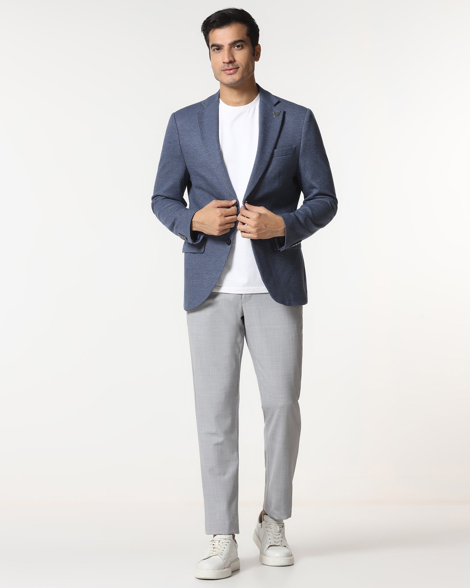 Blue Luxe Textured Blazer - Baleno