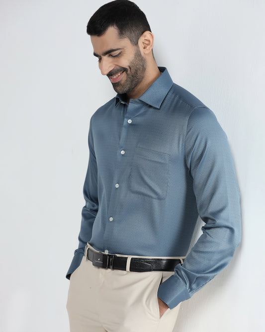 Blue Luxe Textured Shirt - Shutle