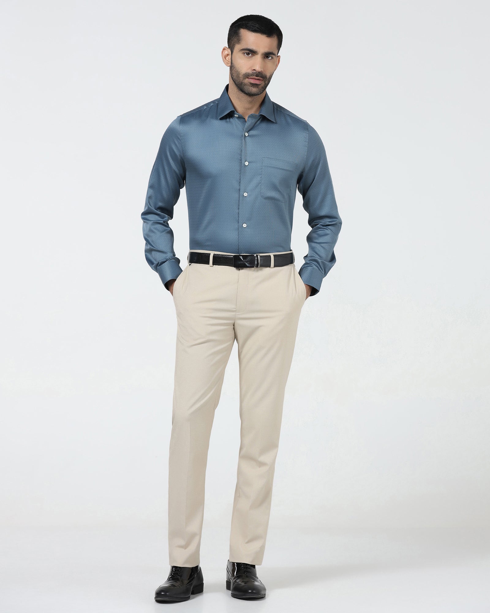 Blue Luxe Textured Shirt - Shutle