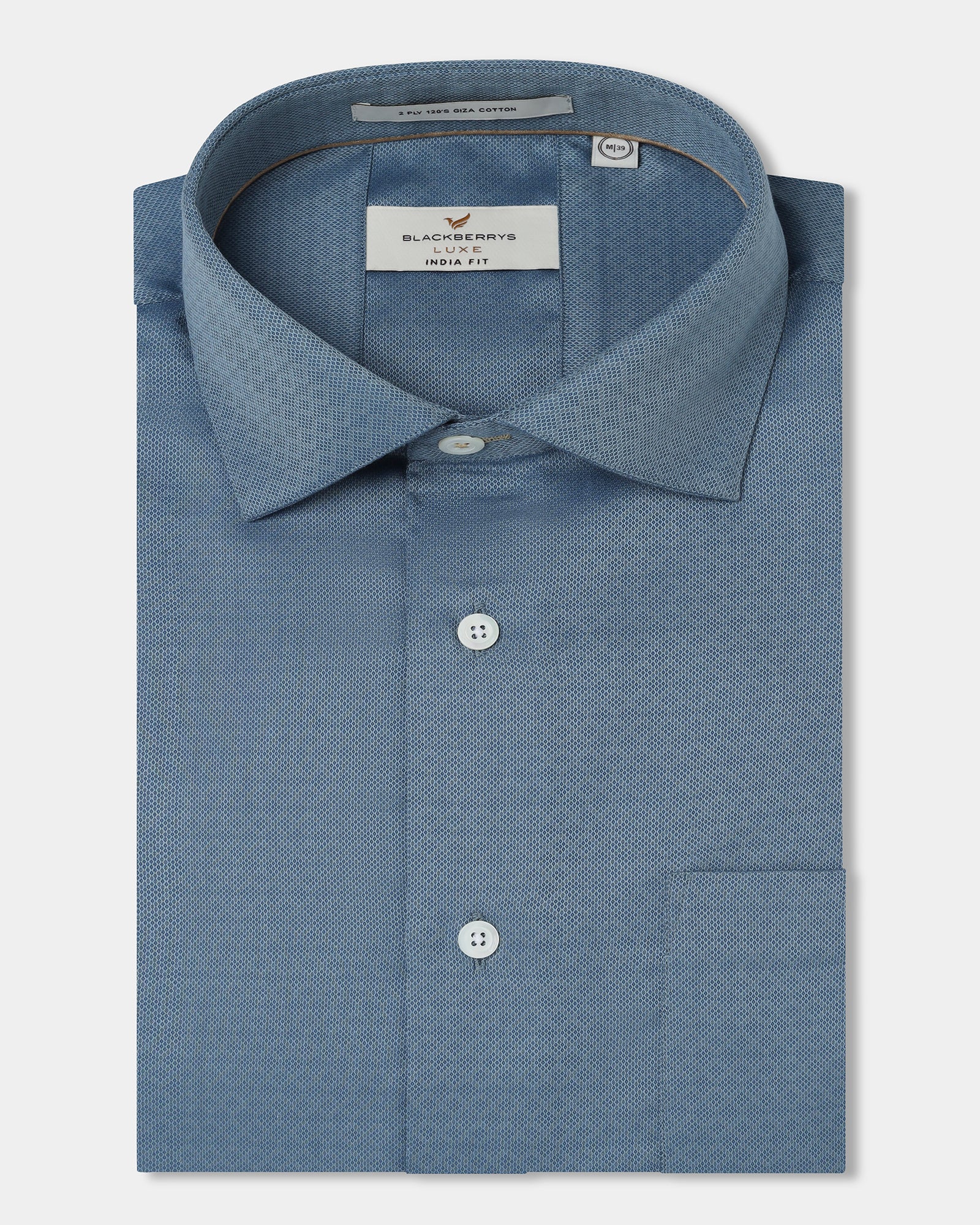 Blue Luxe Textured Shirt - Shutle