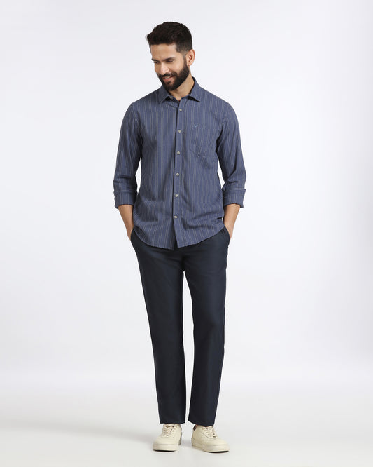 Blue Non Iron Textured Khakis - Ohio