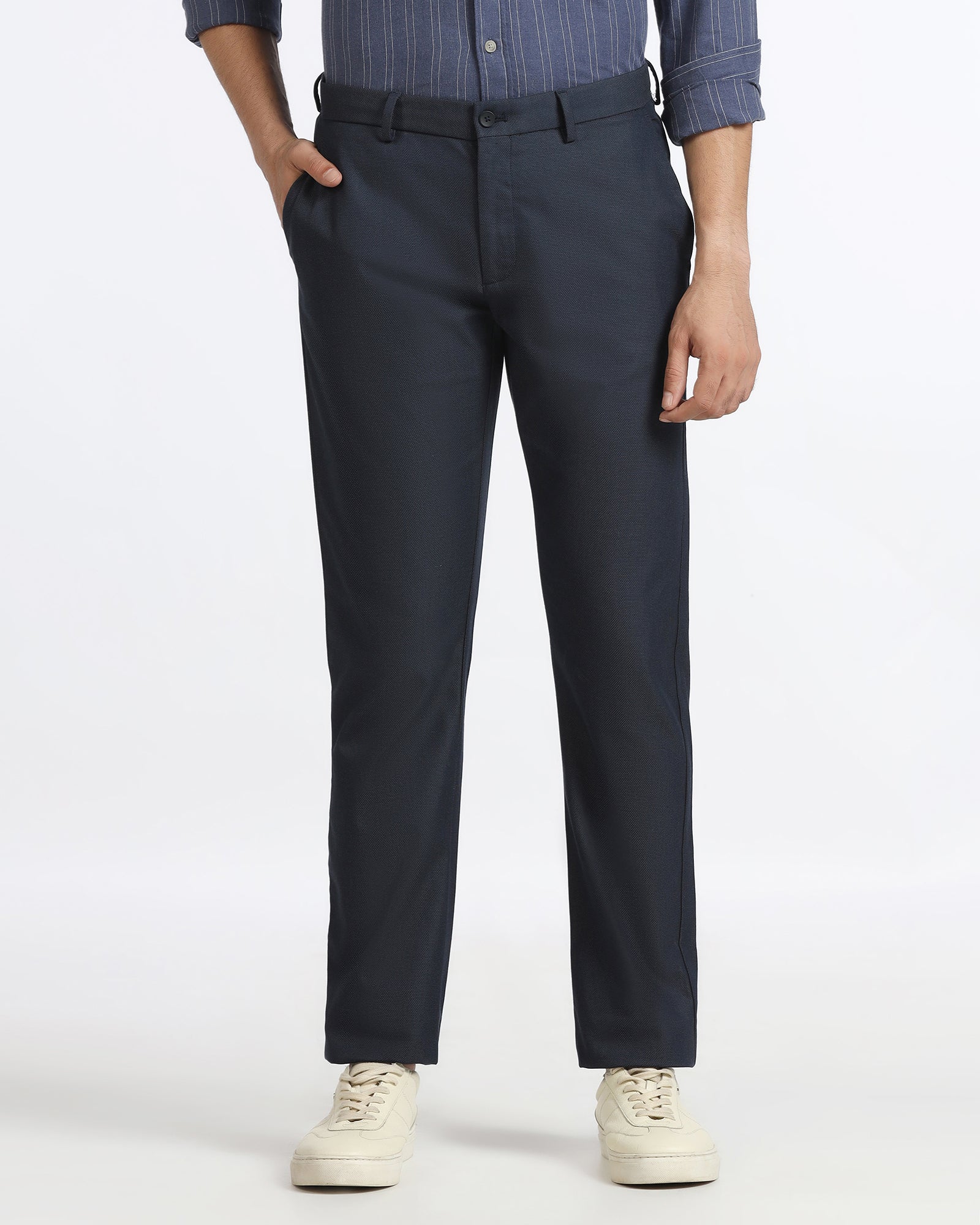 Blue Non Iron Textured Khakis - Ohio