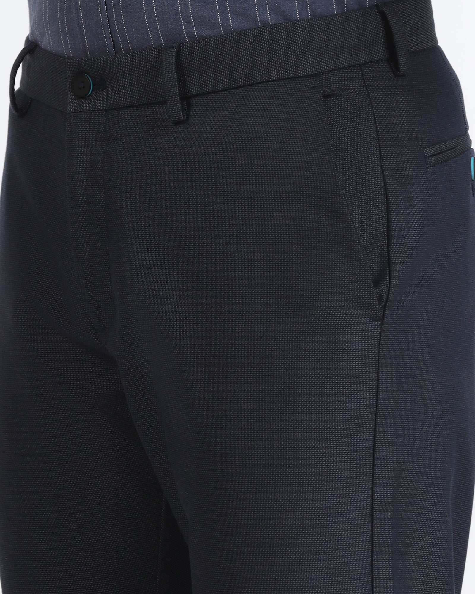 Blue Non Iron Textured Khakis - Ohio