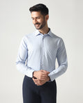 Blue Non Iron Textured Shirt - Russel