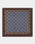 Blue Printed 100% Silk Pocket Square - Acorn