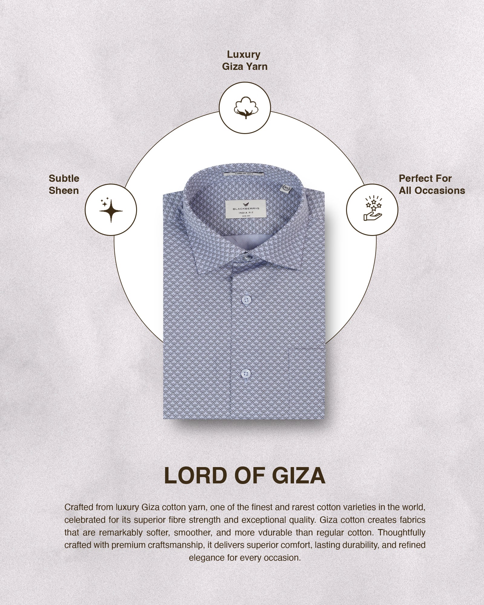 Blue Printed Shirt - Alfonzo