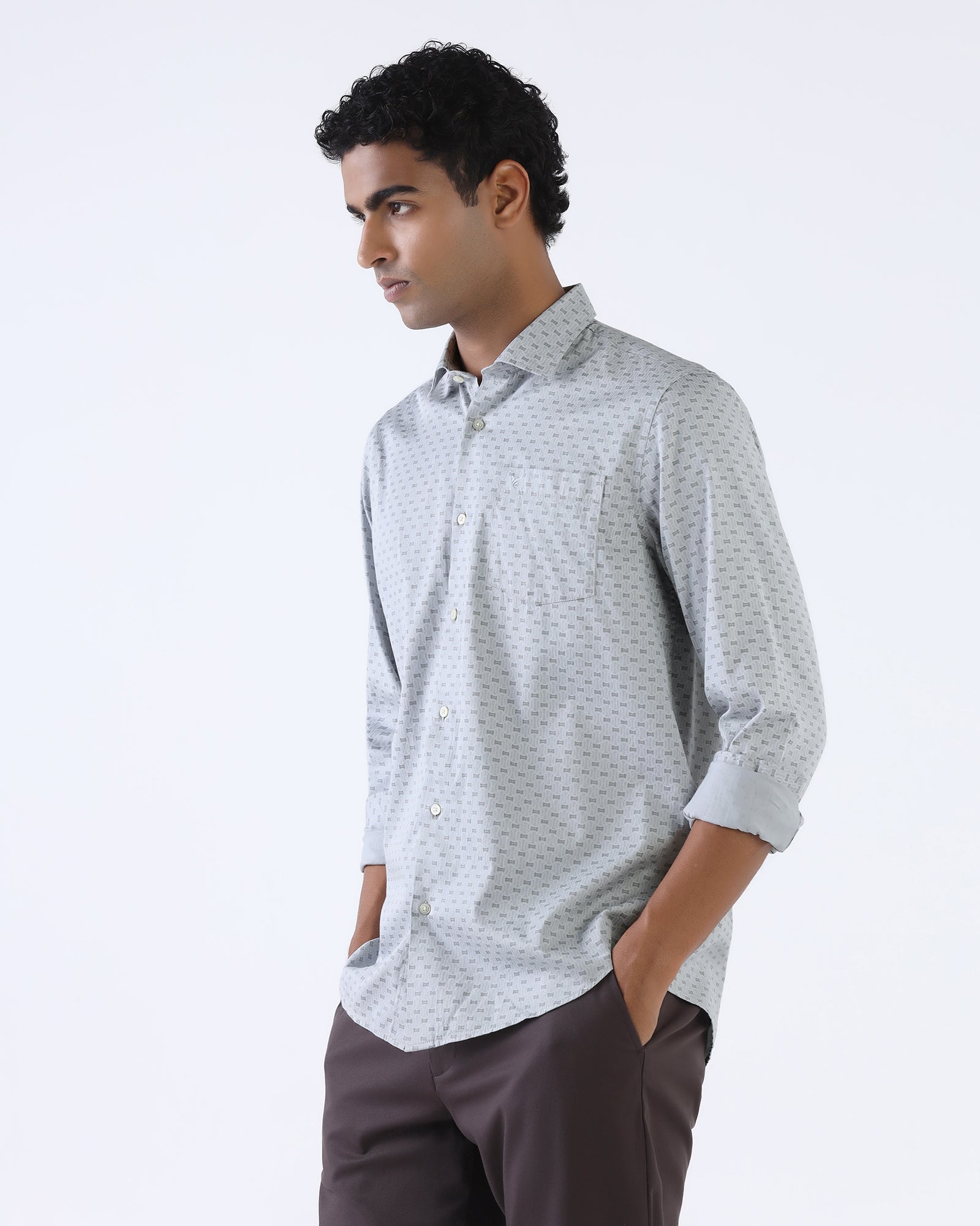 Blue Printed Shirt - Bedaf
