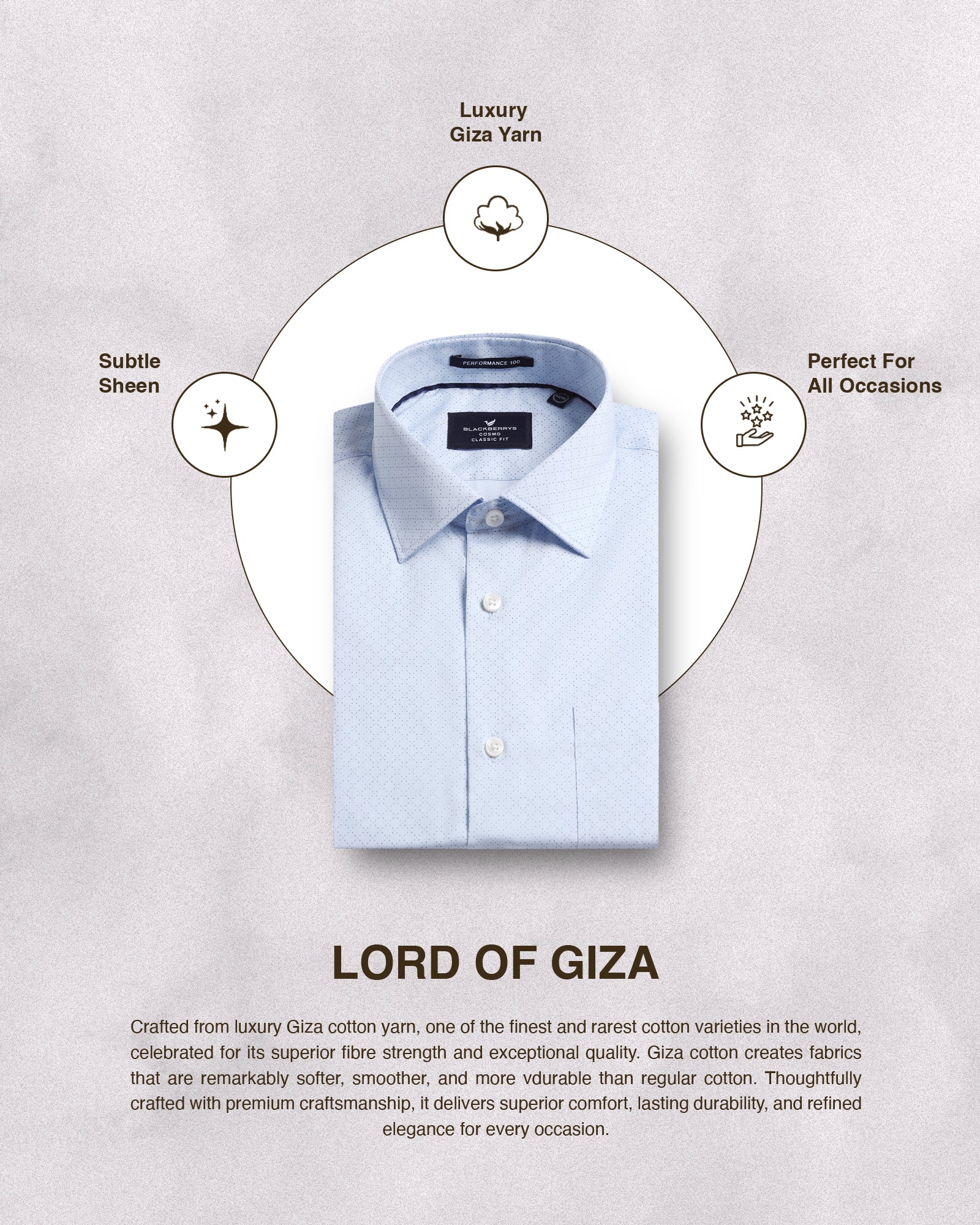 Blue Printed Shirt - Cube