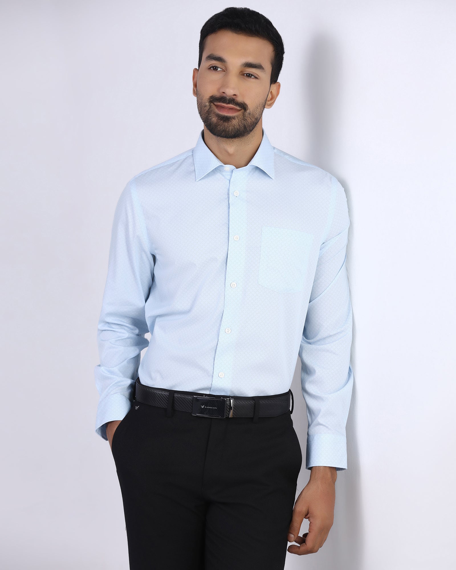 Blue Printed Shirt - Cube