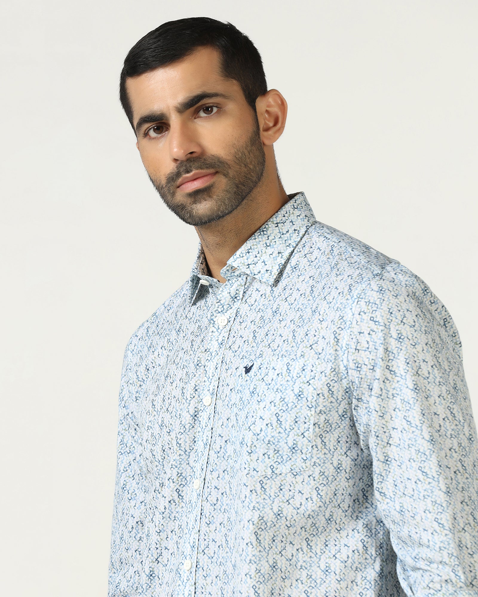 Blue Printed Shirt - Emeric