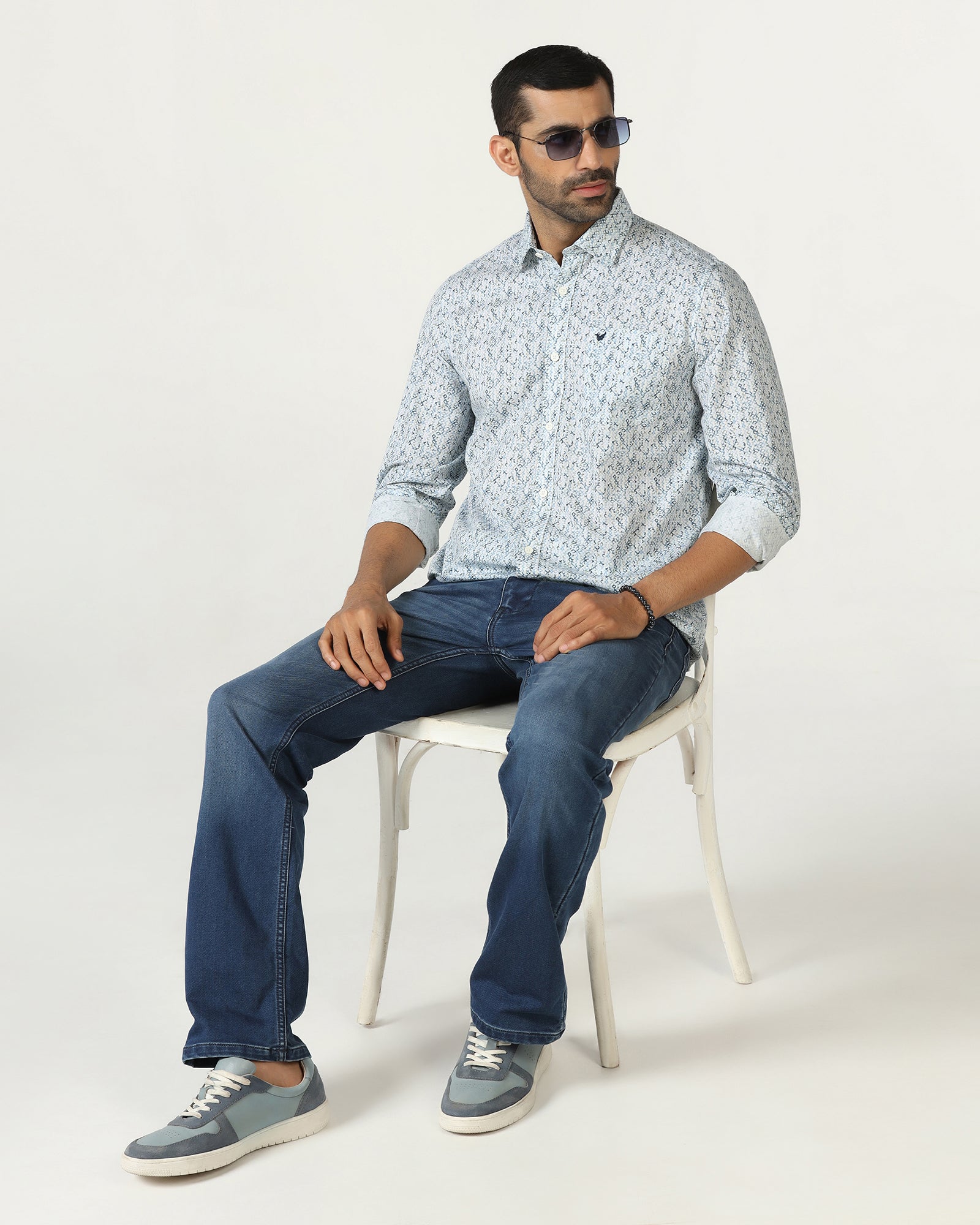 Blue Printed Shirt - Emeric