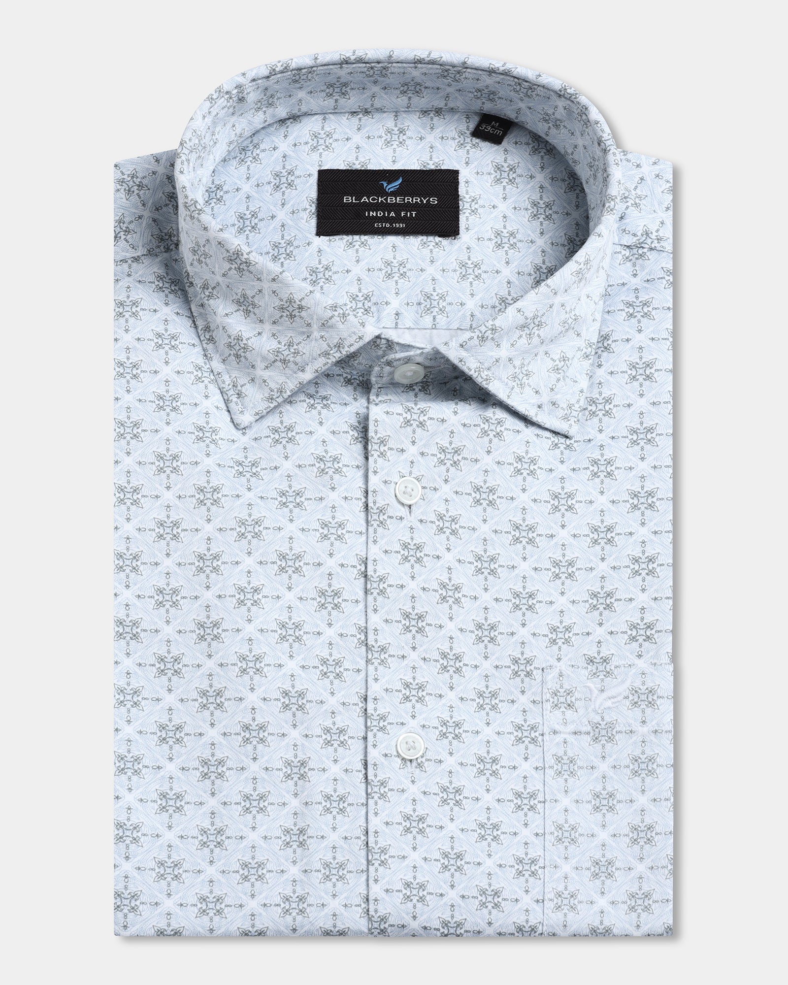 Blue Printed Shirt - Flogo