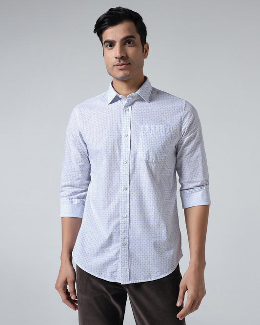 Blue Printed Shirt - Harlad