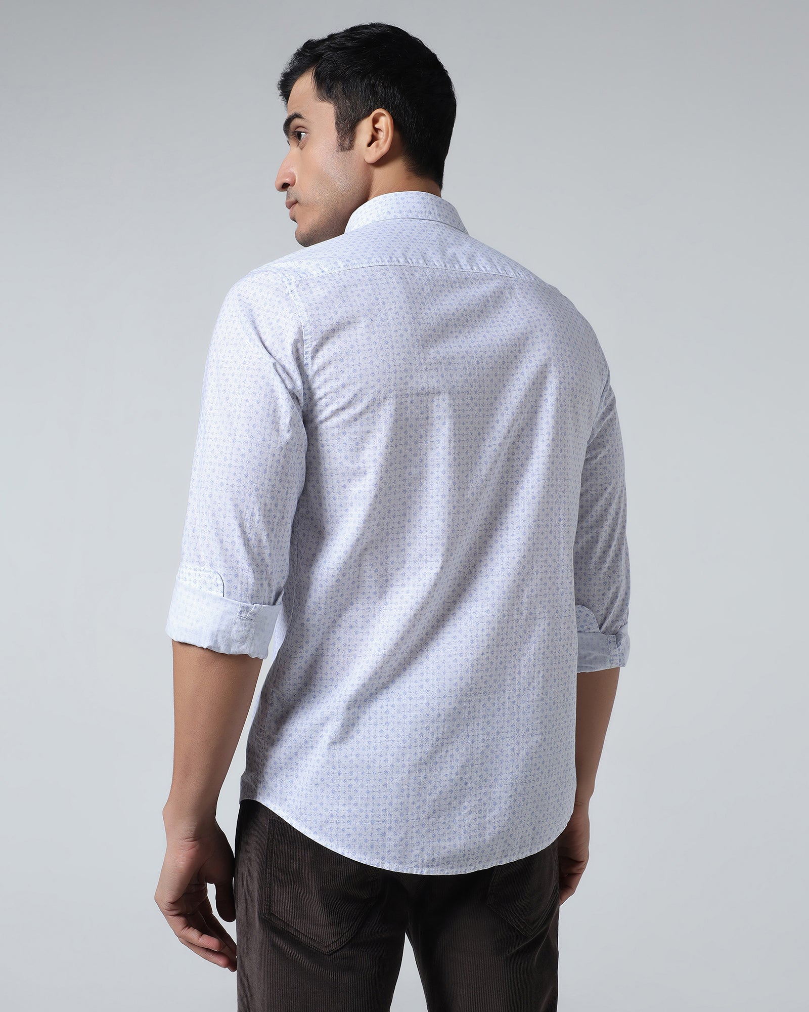 Blue Printed Shirt - Harlad