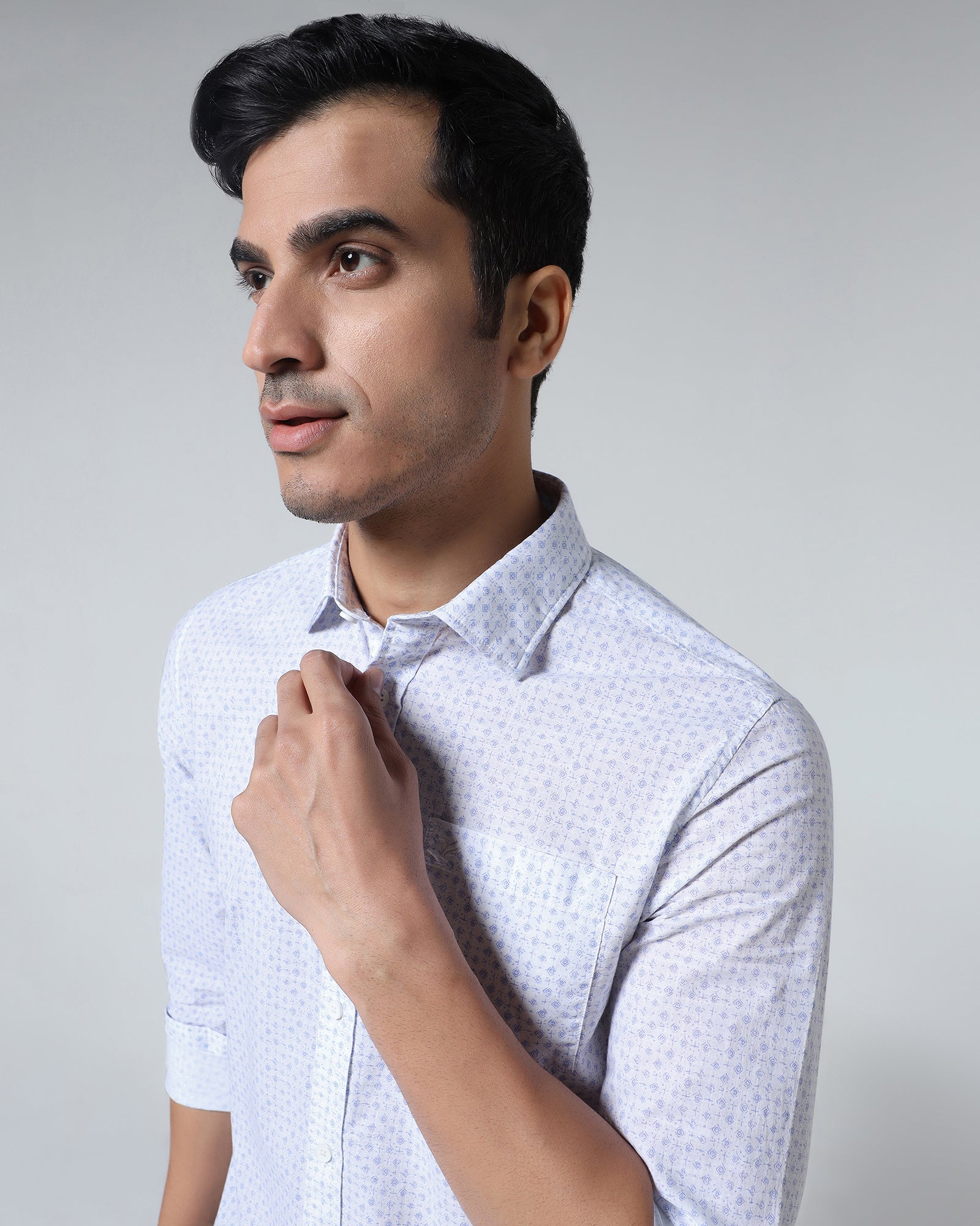 Blue Printed Shirt - Harlad