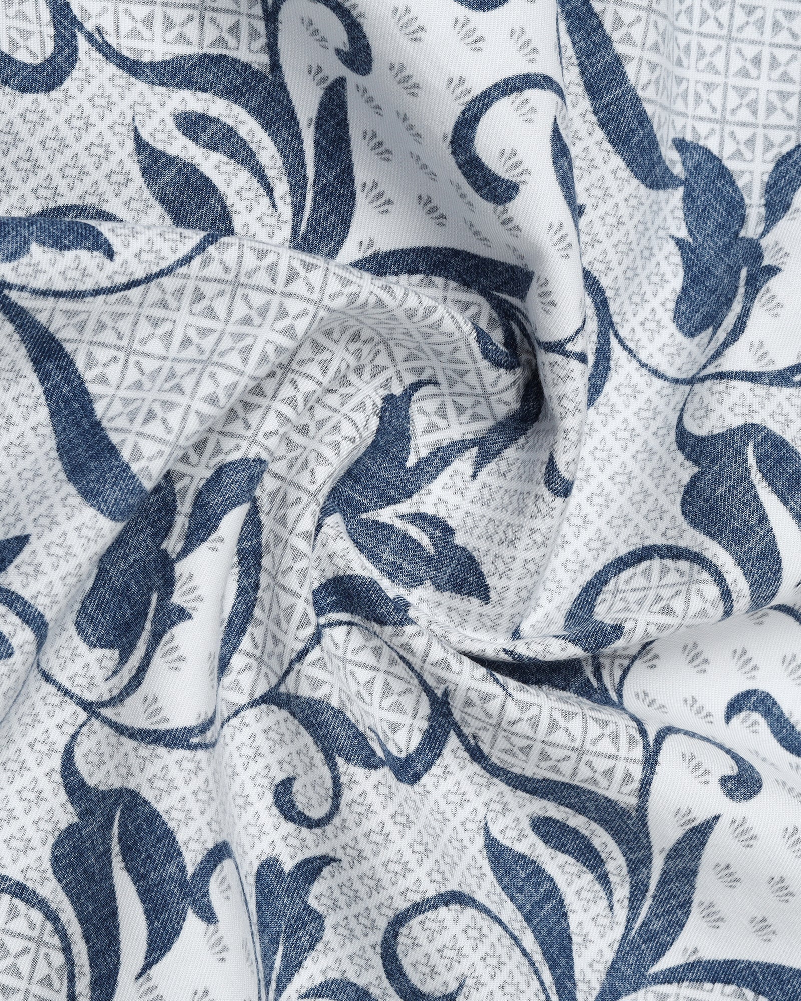 Blue Half Sleeve Printed Shirt - Lenard