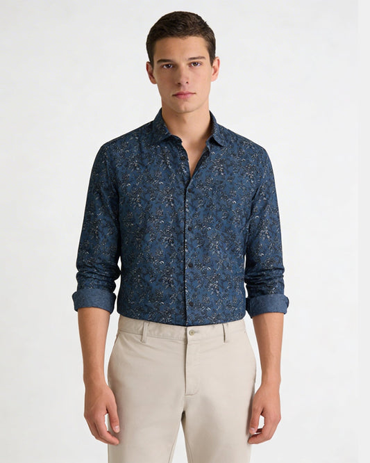 Blue Printed Shirt - Lionel