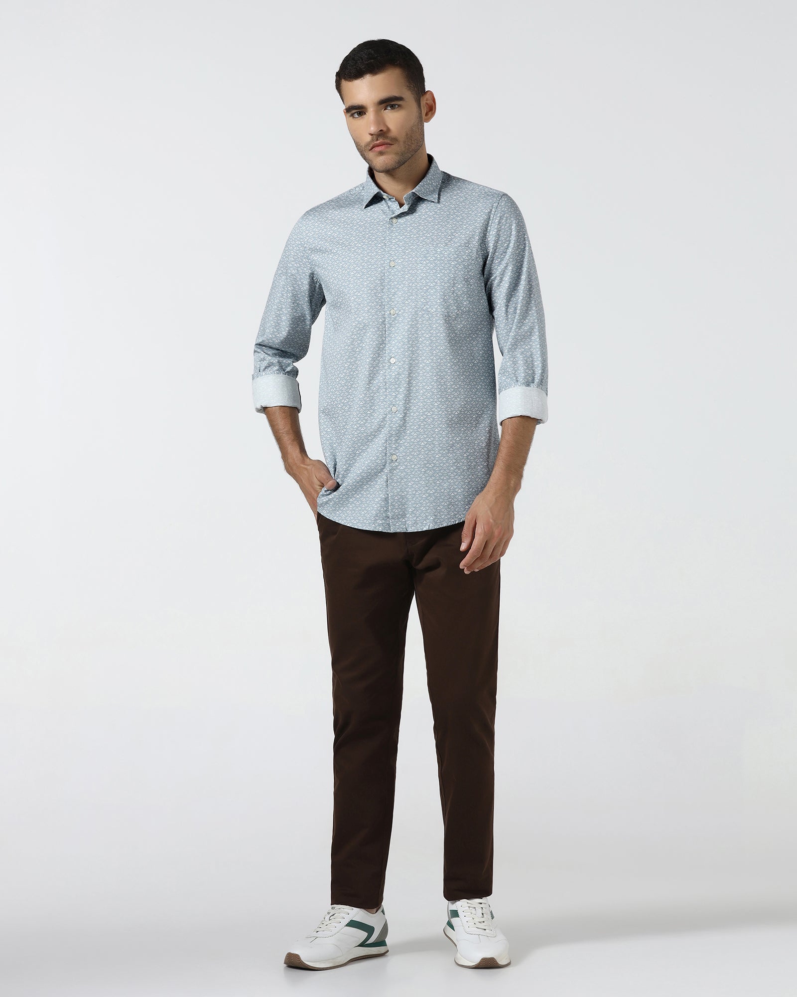 Blue Printed Shirt - Marcel