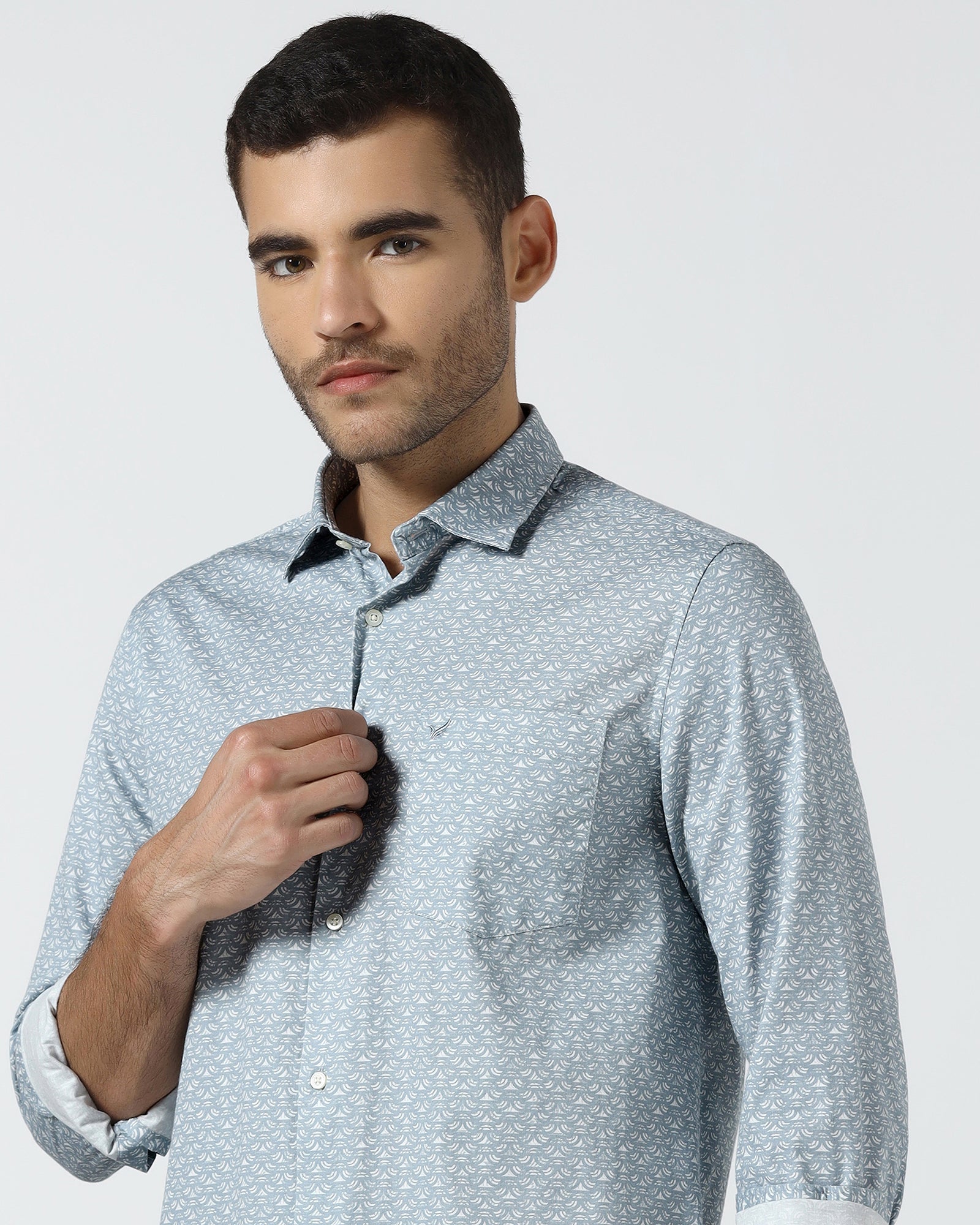 Blue Printed Shirt - Marcel