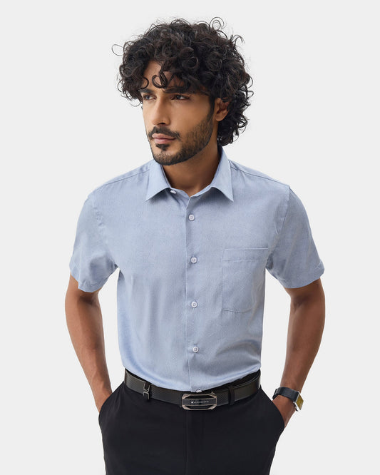 Blue Printed Shirt - Microbus