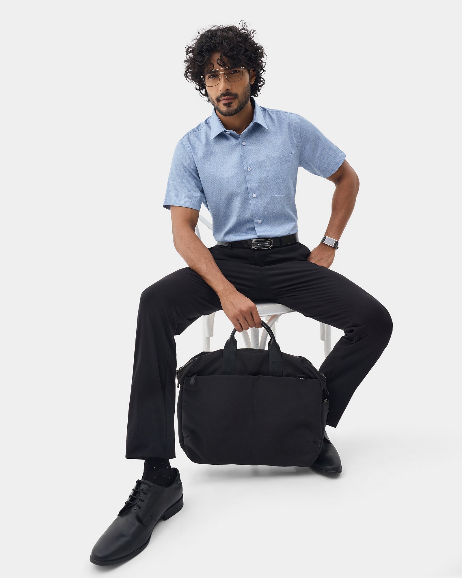 Blue Printed Shirt - Microbus