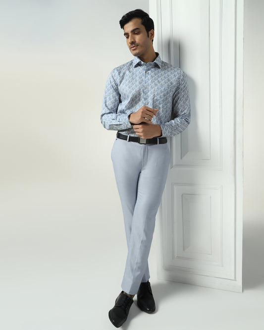 Blue Printed Shirt - Parker