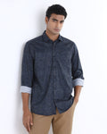 Blue Printed Shirt - Rehux