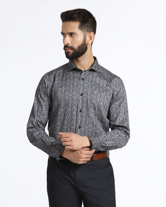 Blue Printed Shirt - Royce