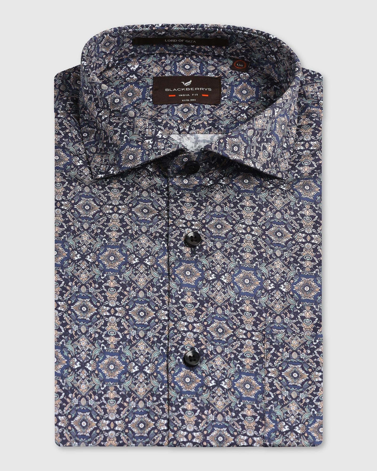 Blue Printed Shirt - Royce