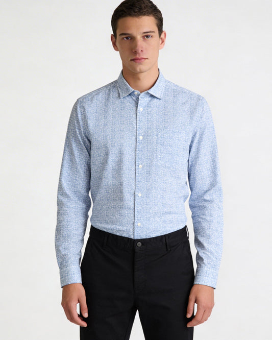 Blue Printed Shirt - Thomas
