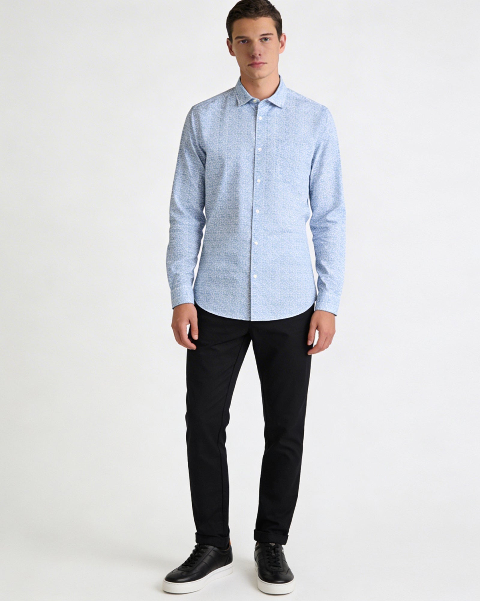 Blue Printed Shirt - Thomas