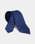 Blue Silk Jacquard Tie - Aras