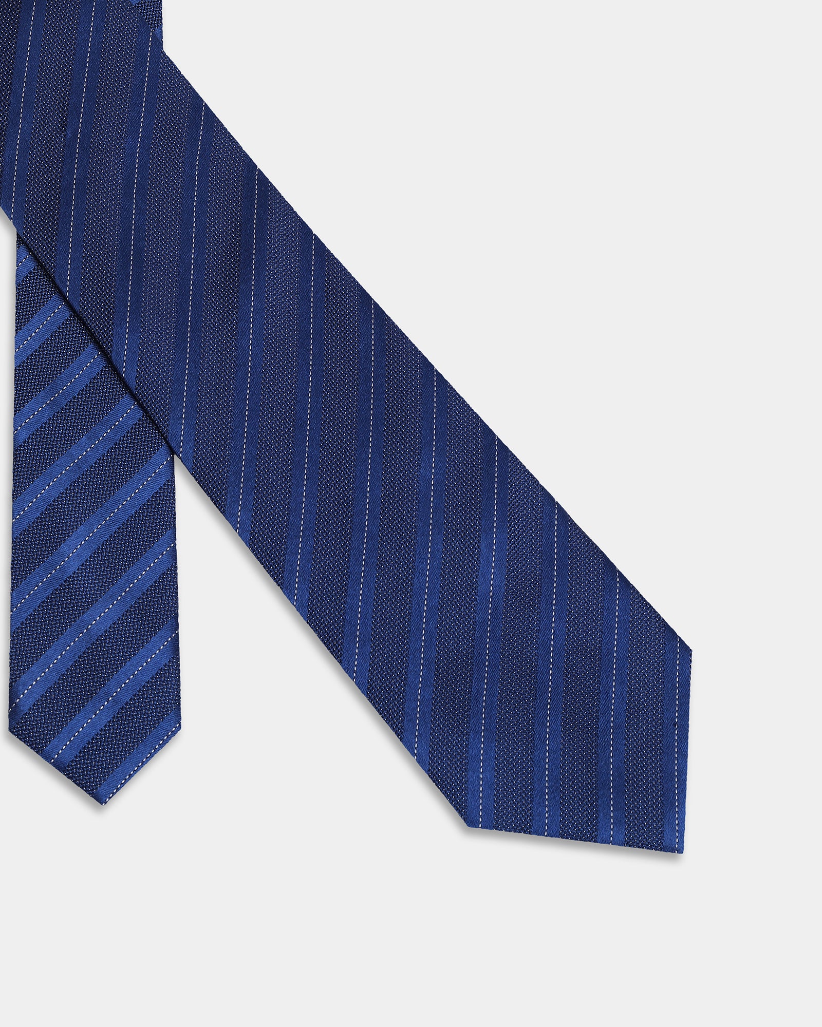 Blue Silk Jacquard Tie - Aras