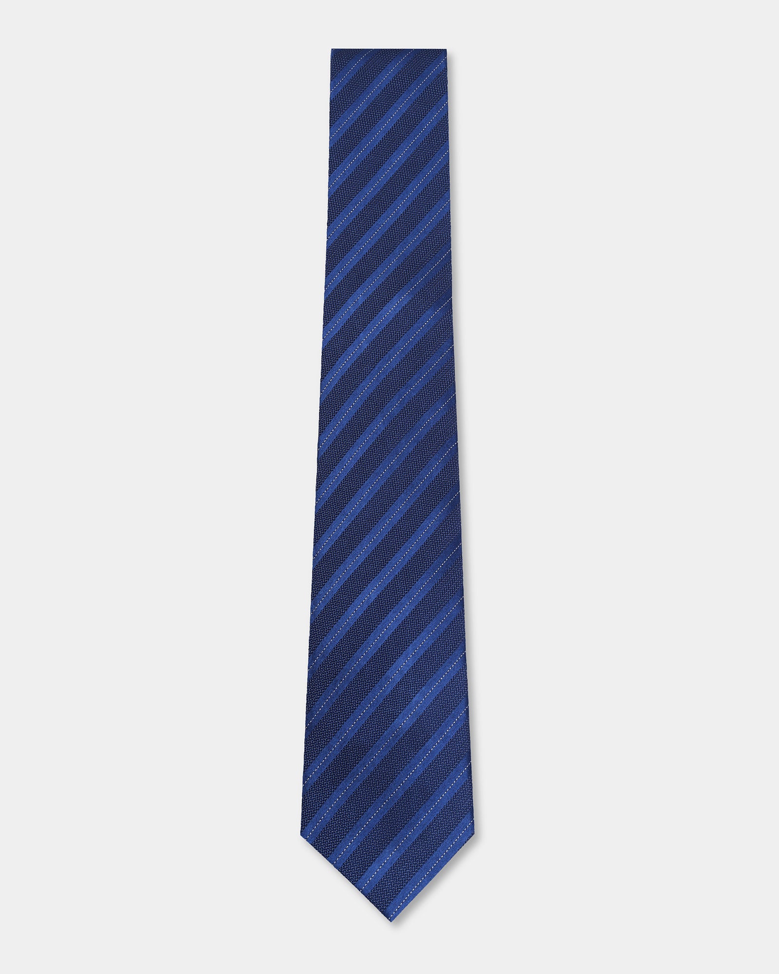 Blue Silk Jacquard Tie - Aras