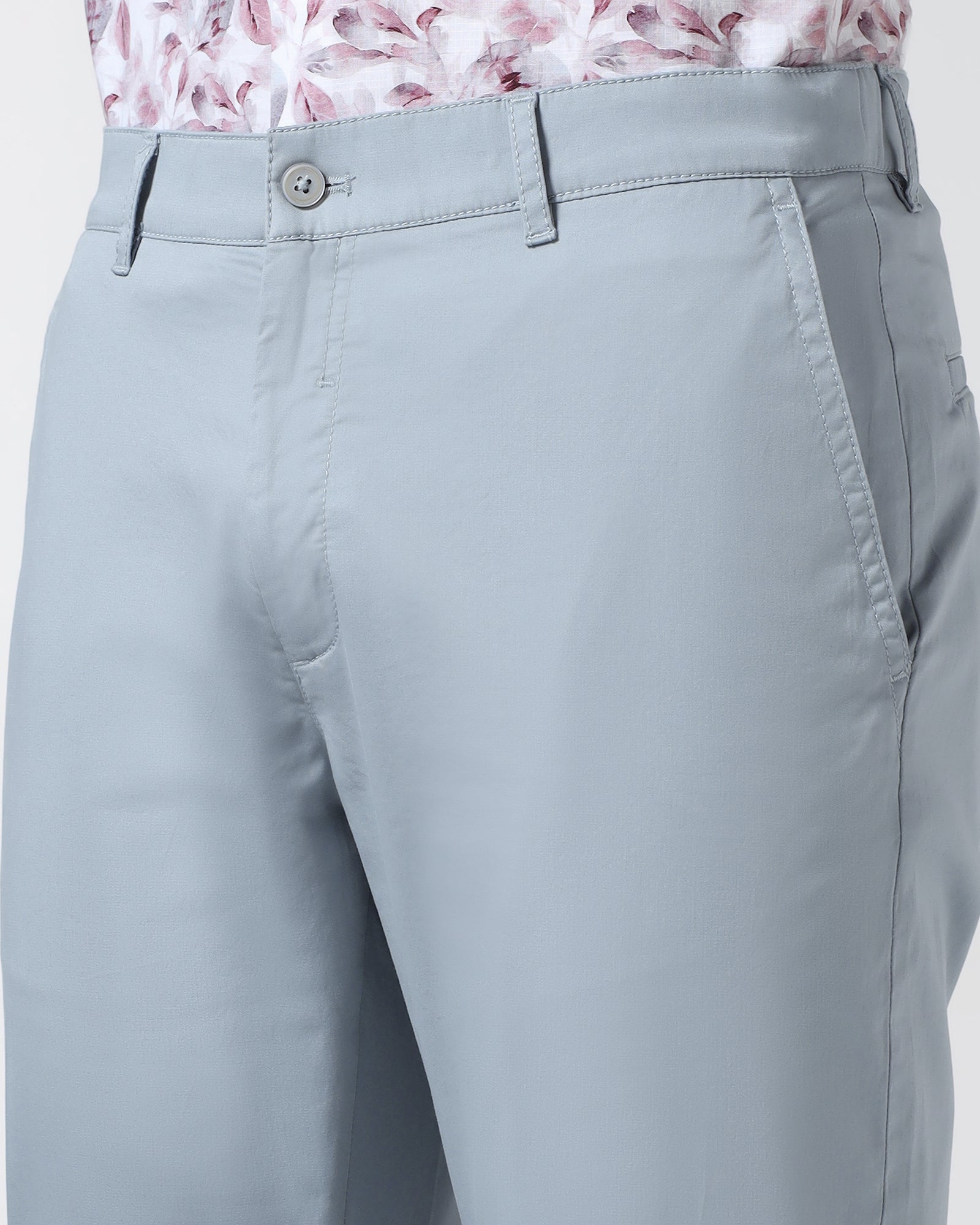 Blue Solid Khakis - Hemlock