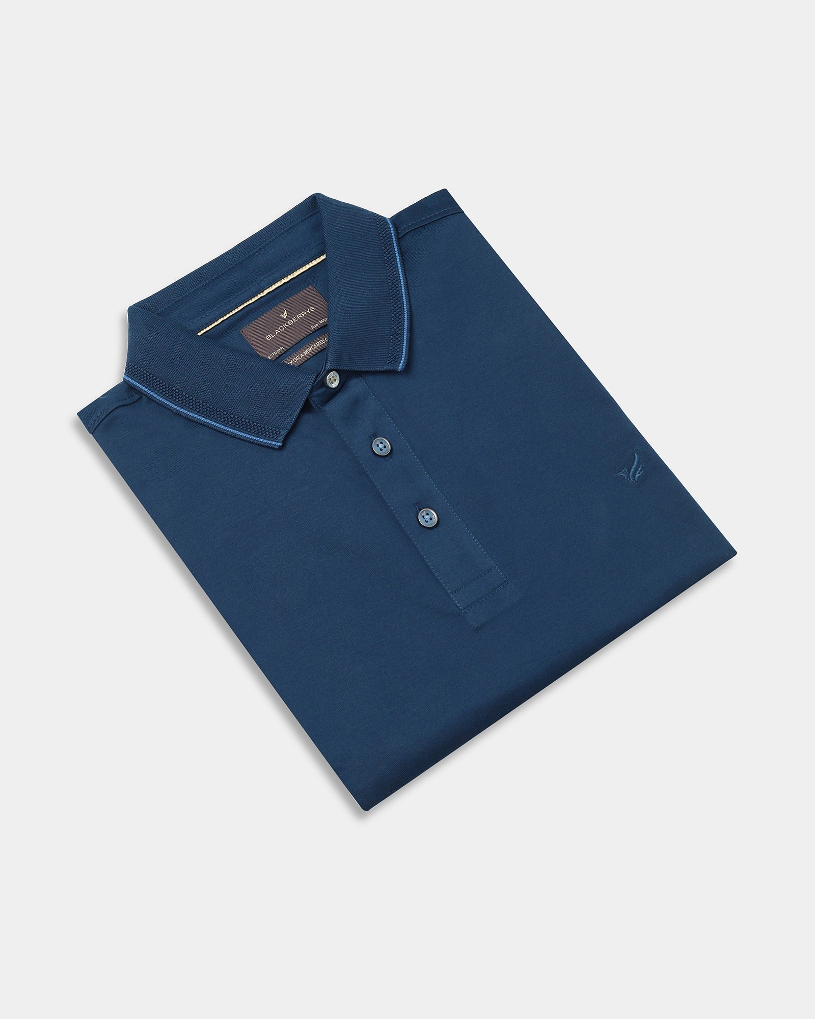 Blue Solid Polo - Orion